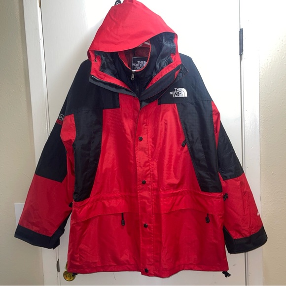 The North Face Summit Series Gore Tex 2 in l coat Red and Black Outdoor Jacket - Picture 1 of 16